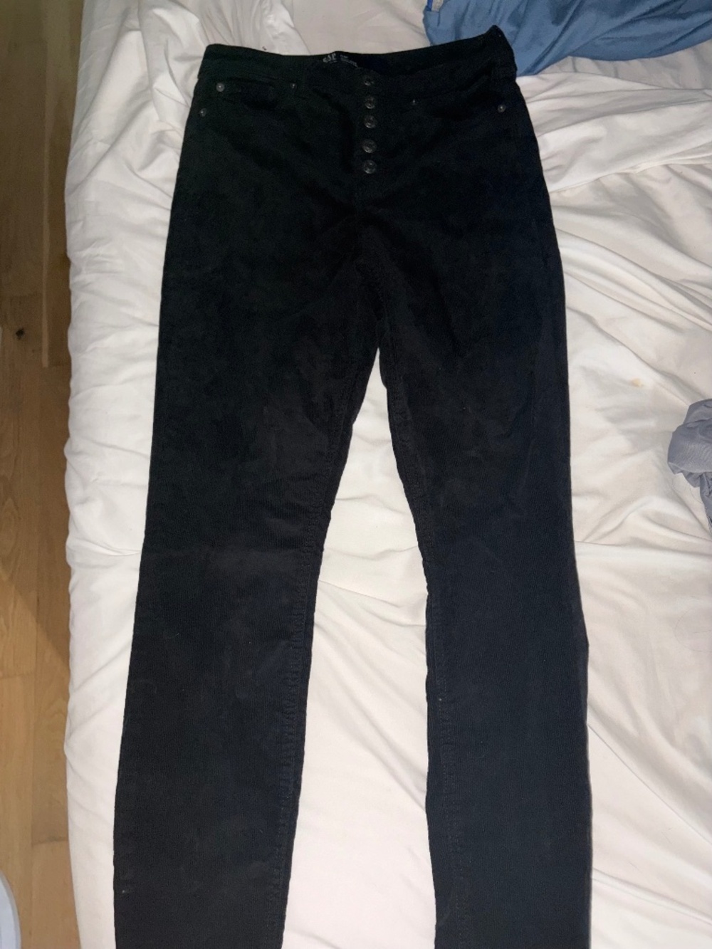 Gap Black Corduroy High Rise Skinny Size 28